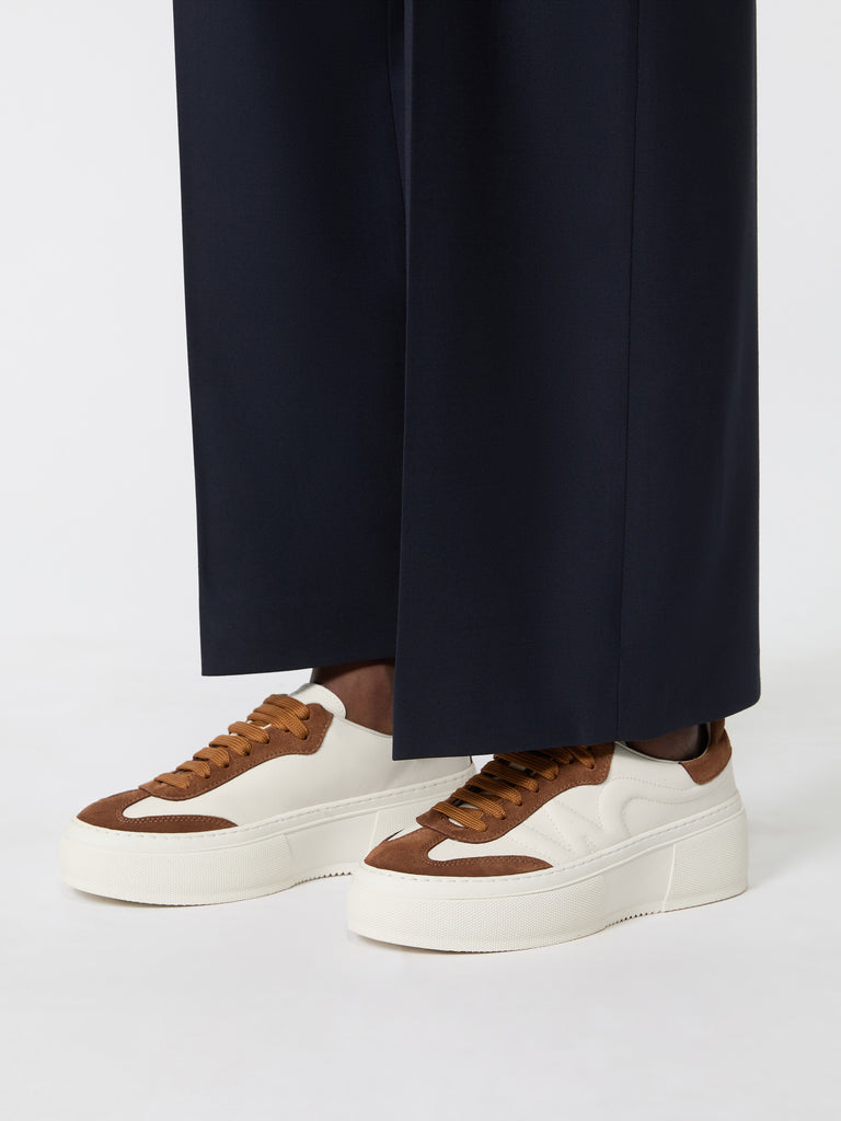 max mara حذاء رياضي بنعل سميك من الجلد