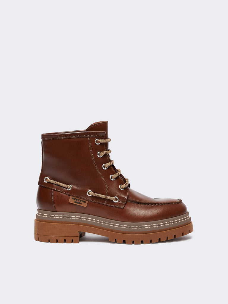 max mara leather lace-up ankle boots